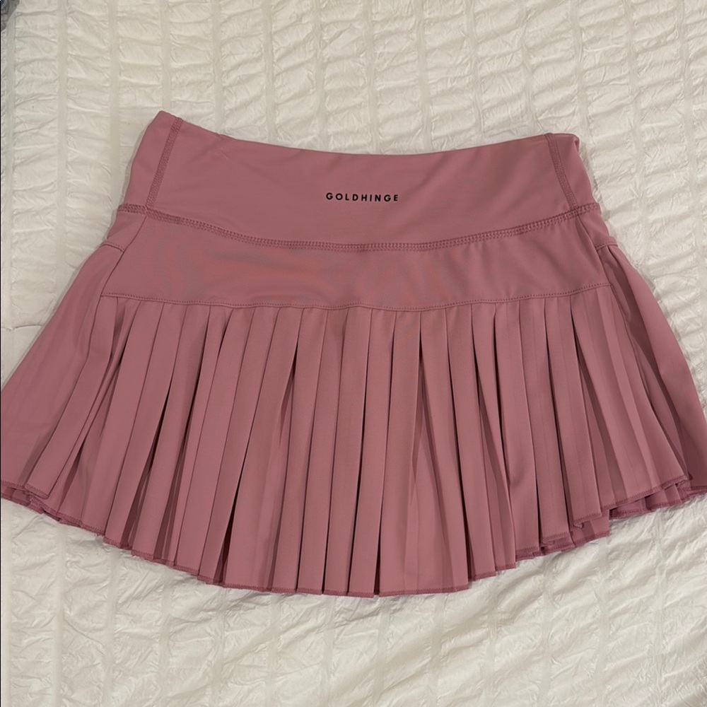 Gold Hinge Pink Mini Pleated Athletic Skirt